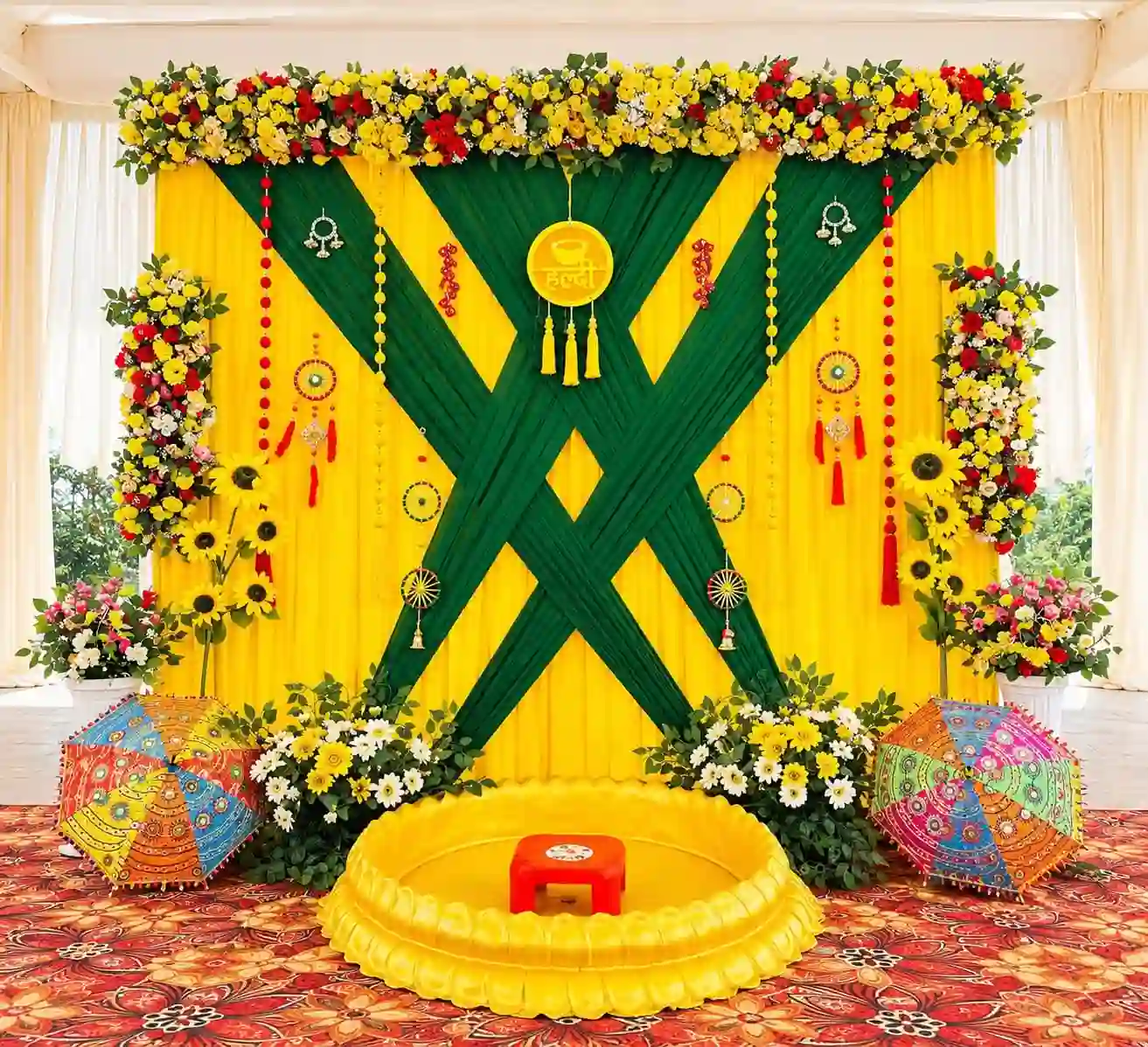 Mustard Bloom Haldi Theme
